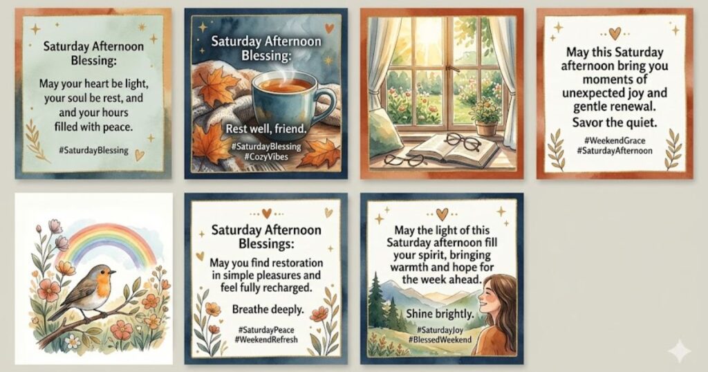 Short Saturday Afternoon Blessings For Quick Sharing