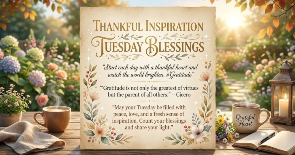 Thankful Inspiration Tuesday Blessings Quotes