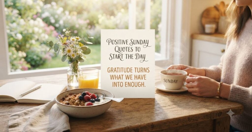 Positive Sunday Quotes to Start the Day