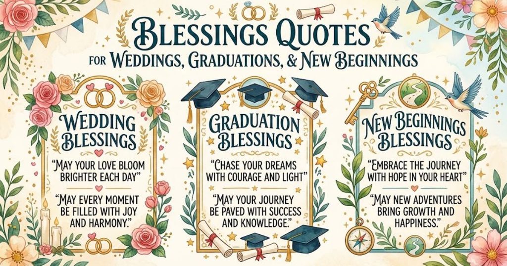 Blessings Quotes for Weddings, Graduations, and New Beginnings