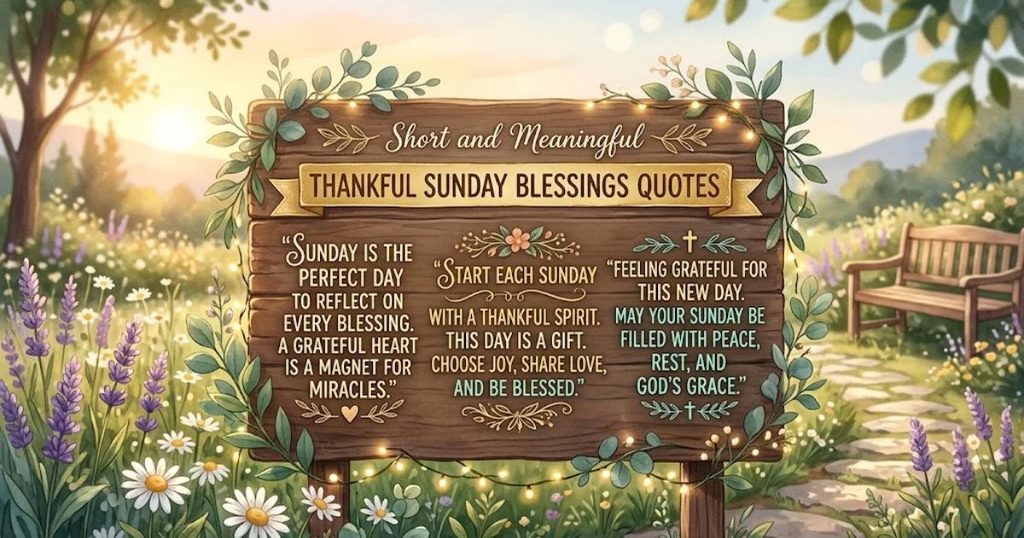 Short and Meaningful Thankful Sunday Blessings Quotes