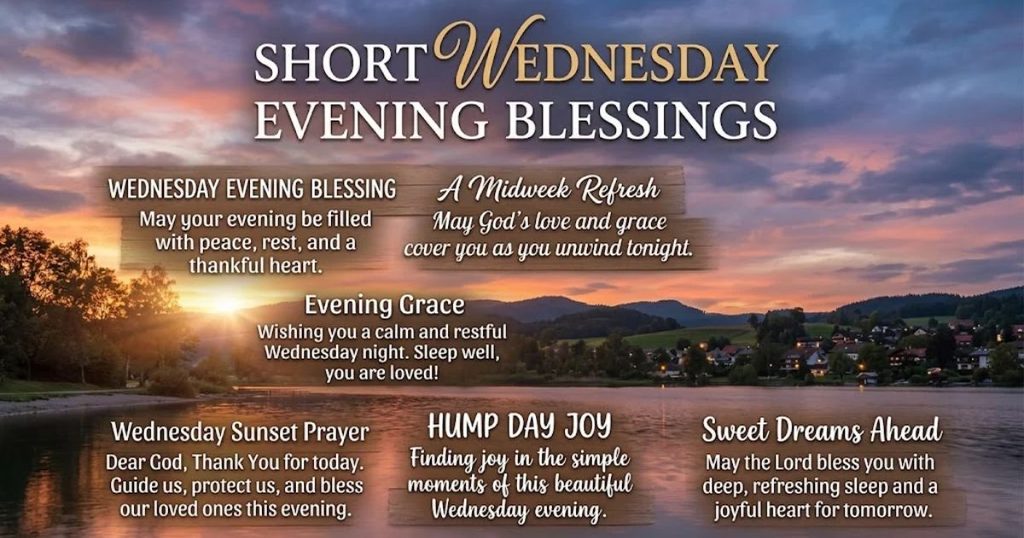 Short Wednesday Evening Blessings for Text Messages and Captions